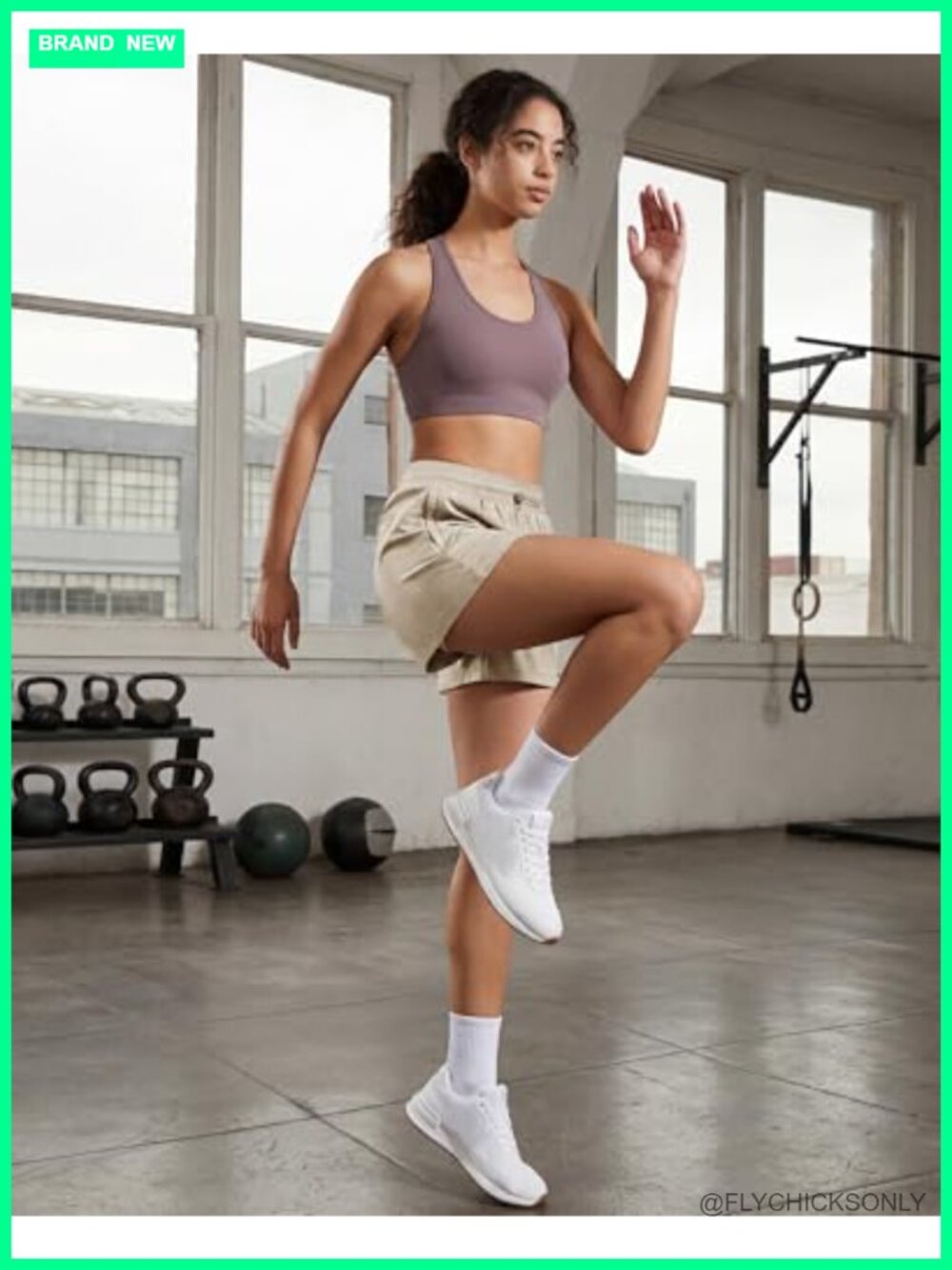High Waisted Casual Shorts with Zip Pockets Adjustable Drawstring A Line - Picture 6 of 7